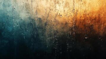 An abstract textured background featuring a gradient from dark blue to gold, with droplets adding depth and visual interest. photo