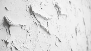 Close-up shot of textured white wall. The stark white and heavy texture create a striking visual. Neutral backdrop, great for backgrounds. photo