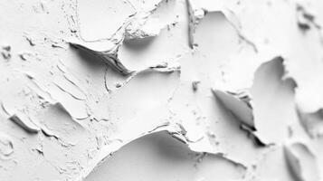 A macro image showcases the texture and depth of thick, white paint. The light and shadow play across the surface, accentuating the ridges. photo