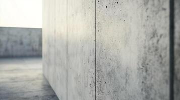 Minimalist concrete wall texture. The image captures the rough texture of the concrete wall with its imperfections, highlighting raw material. photo