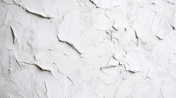 Textured wall with a white painted surface exhibiting uneven, abstract patterns. Elegant, minimalist design, showing depth and dimension. photo