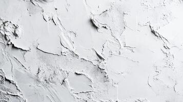 Abstract close-up of a heavily textured white surface featuring peaks, valleys, and crevices, creating a dynamic and sculptural aesthetic. photo