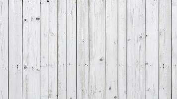 A close-up photograph of a white wooden fence, highlighting texture, weathered paint, and rustic charm. Perfect for background or overlay. photo