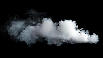 Ethereal smoke plume against the night, rising and swirling in gentle currents, creating a mystical, cloud-like appearance. photo