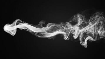 Ethereal wisps dance against the void, a spectral ballet of smoke weaving through the darkness in a mesmerizing monochrome display. photo