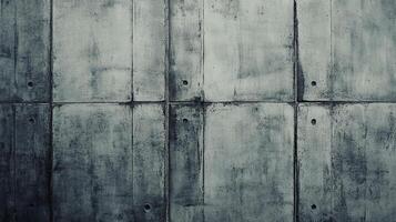 Monochromatic Concrete Wall Panels Forming a Gray Abstract Background with Industrial Texture, Featuring Visual Symmetry and Rectangular Shapes. photo