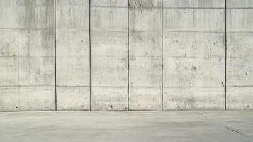 Monochromatic shot of concrete wall featuring geometric panel design and textured surface, ideal for architectural backgrounds or modern textures. photo