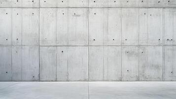 Exposed concrete wall with patterns and texture. Modern architectural detail. Minimalist and functional design. photo