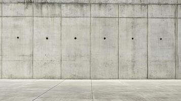 Monochrome minimalist backdrop featuring a sturdy concrete wall with consistent round openings for an industrial aesthetic. photo