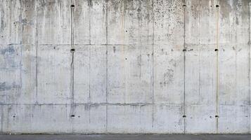 Monochromatic textured wall features vertical and horizontal joint lines with scattered discoloration and aging for an urban effect. photo