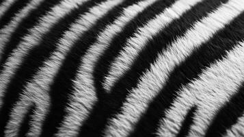 Abstract animal print featuring black and white fur. The fur appears dense and textured, creating a visually striking pattern. photo