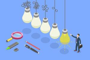 3D Isometric Flat Conceptual Illustration of Simple Solution, Simplifying the Complex vector
