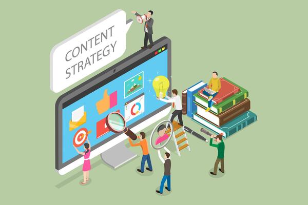 3D Isometric Flat Conceptual Illustration of Content Strategy, Digital Marketing Campaign