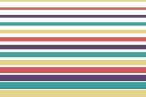 Seamless horizontal striped pattern in multiple colors. Isolated on white background. vector