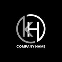 KH circle logo design element vector