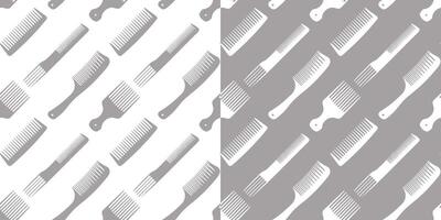 Seamless pattern with hairdressing tools. Hairdressing tools template. Background with hairbrushes and combs. vector