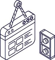 Api technology icon in flat style design vector