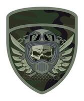 sleeve military army camouflage chevron military army driver with skull isolated on white background vector