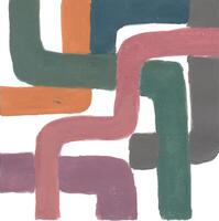 a painting of a colorful pattern of pipes vector