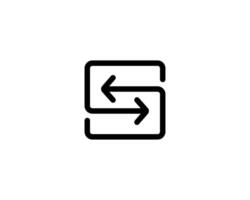 Data Transfer Icon Arrows, Exchange, Synchronization, Import, Export, Online vector
