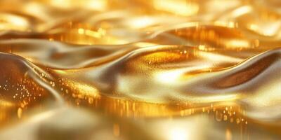 Golden waves shimmer under soft lighting in a luxurious setting photo