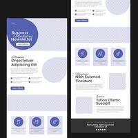 Email marketing newsletter template Layout for Multipurpose agency business. or Editable landing page for minimal e commerce UI web template vector