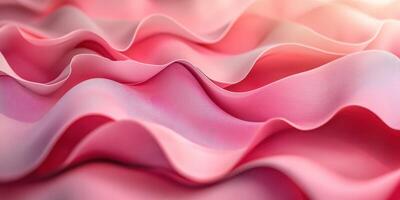 Wavy layers of delicate pink fabric draping softly, reflecting light in a graceful arrangement photo
