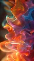 Colorful abstract waves in vibrant hues create a mesmerizing visual experience photo