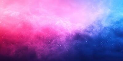 Vibrant cosmic cloud showcasing a blend of pink, purple, and blue hues in a misty celestial atmosphere photo