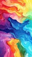 Colorful abstract swirl pattern created with fluid artistic techniques showcasing vibrant hues and dynamic flow photo