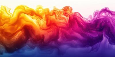 Colorful abstract wave of swirling liquid shades blending together in a stunning artistic display photo