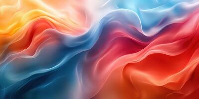 Colorful abstract design featuring flowing patterns in vibrant hues of orange, blue, and red photo