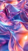 Colorful swirling abstract pattern created by light on a smooth surface during bright daylight photo