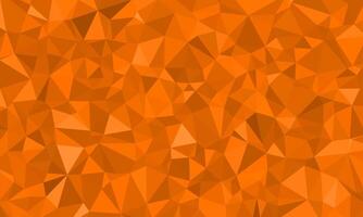 Orange mosaic background with polygons. Irregular geometric triangle pattern texture for idea, artwork, header, advertisement, display, backdrop vector