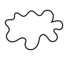 Cloud outline art. A minimalist abstract shape formed by a single curvy black line, resembling a flowing organic outline, perfect for digital art, design projects, or backgrounds. vector