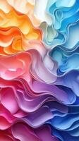Colorful paper waves create a vibrant abstract display in a series of layered textures photo