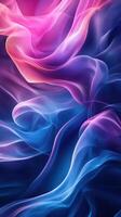 Beautiful swirling fabric in vibrant pink and blue colors creating an ethereal abstract composition photo