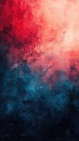 Abstract background combining red and blue hues with a textured appearance creating a vibrant visual effect photo
