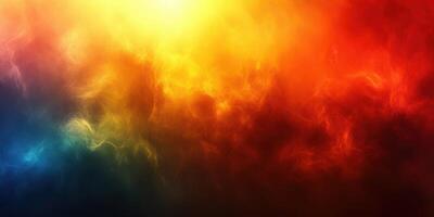 Vibrant display of colors in abstract form showcasing swirling hues of orange, red, and blue in an artistic interpretation of cloud-like patterns photo