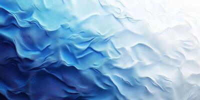 Abstract blue and white waves create a serene and calming atmosphere in a textured design photo
