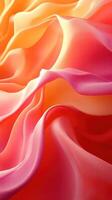 Delicate fabric waves in vibrant orange and pink hues creating a captivating visual tapestry photo