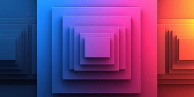 Geometric layers create a striking visual effect with vibrant colors in an abstract design photo