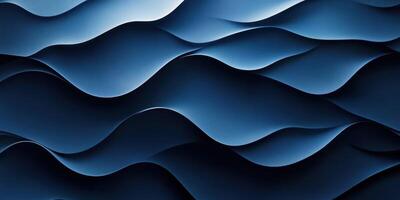 Flowing blue waves create an elegant and dynamic texture in a modern design setting photo