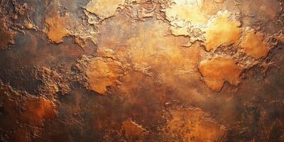 Unique textured wall surface showcasing warm bronze and gold tones under soft lighting in an artistic setting photo