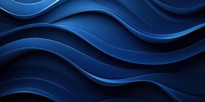 Blue wave patterns create a calming abstract design showcasing elegance and fluidity in a contemporary aesthetic photo