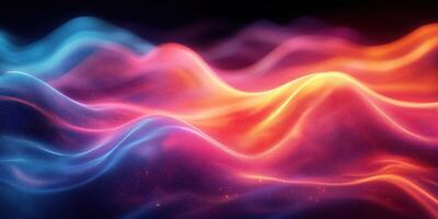 Spectacular waves of vibrant colors creating a dynamic flow in a visually striking abstract design photo
