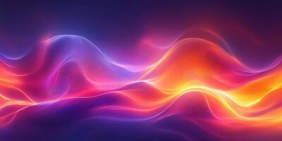 Vibrant abstract waves of color flow gently in a digital landscape creating a mesmerizing visual experience photo