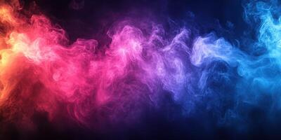 Colorful smoke swirls blend in a mesmerizing display of vibrant hues in an abstract representation of movement photo