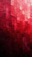 Intricate red leather texture showcasing craftsmanship in a contemporary design setting photo