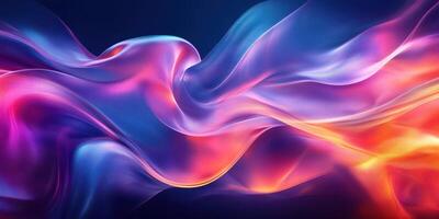 Colorful abstract waves create a dynamic flow of light and motion in a stunning visual display photo